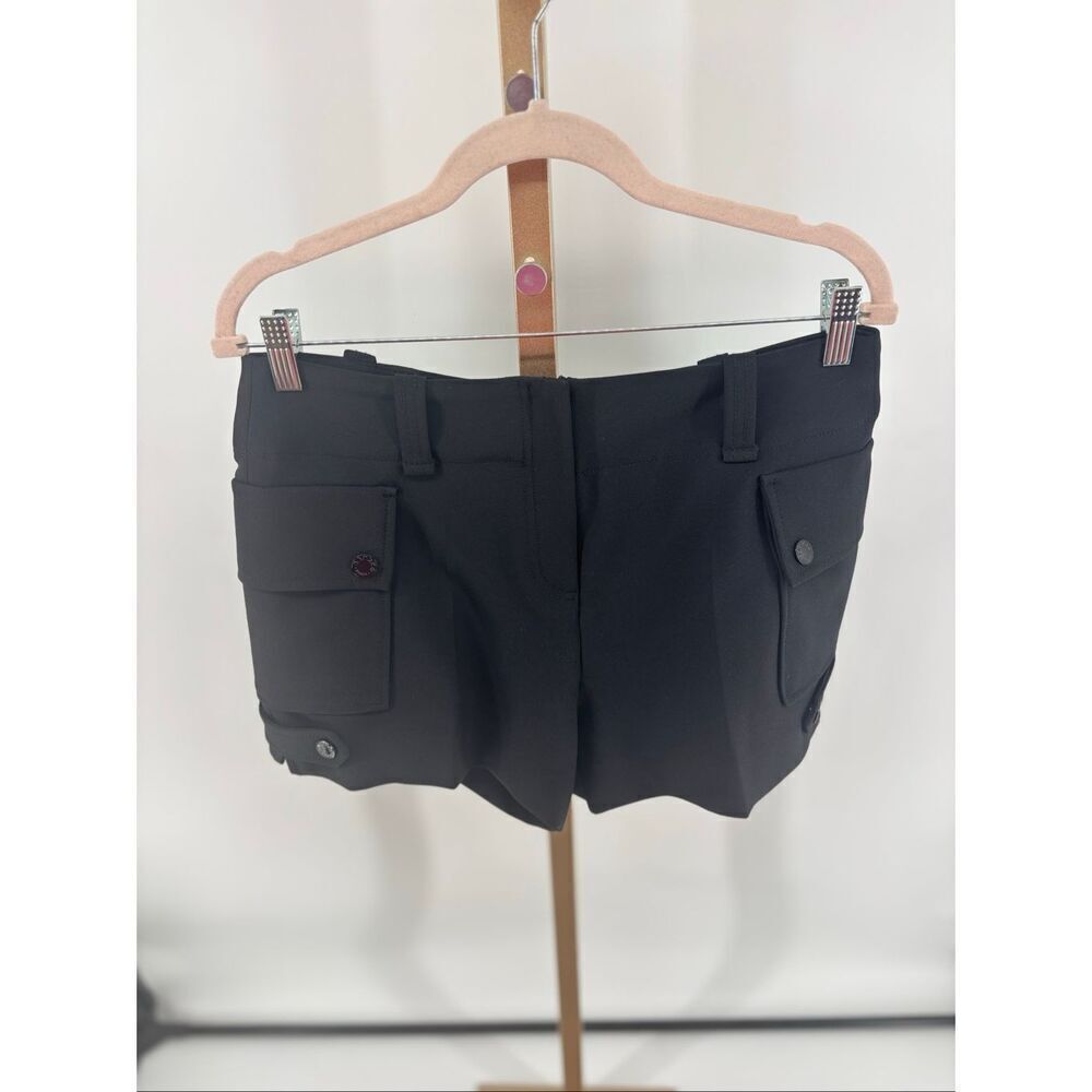 SANDRO Croft Black Tailored Cargo Shorts Size 40 US 6 Parisian Chic